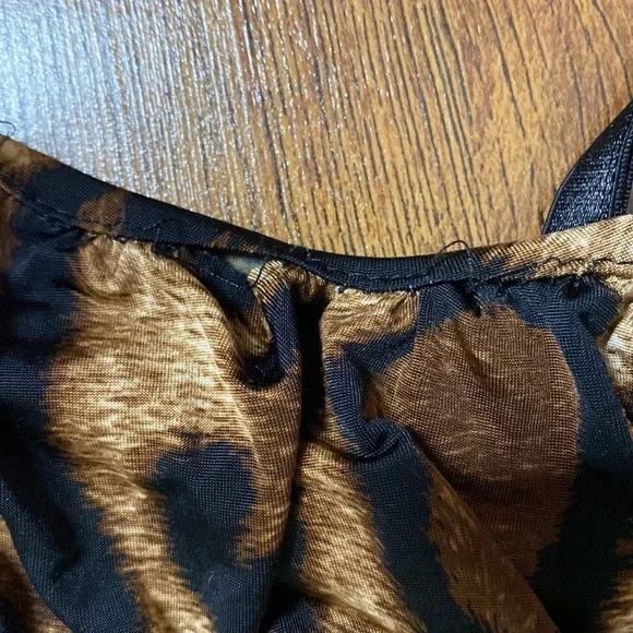 🌷 Sabora 🌷 Leopard Print Rhinestone Strap Dress - Picture 10 of 10